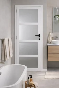 Gd Menuiseries Bloc Porte<Bloc Porte Tana Vitrée Blanc H204 X L73 Côte Tableau P.droite,poignee