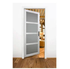 Gd Menuiseries Bloc Porte Tana Vitrée Blanc H204 X L83 Côte Tableau P.gauche- Bloc Porte