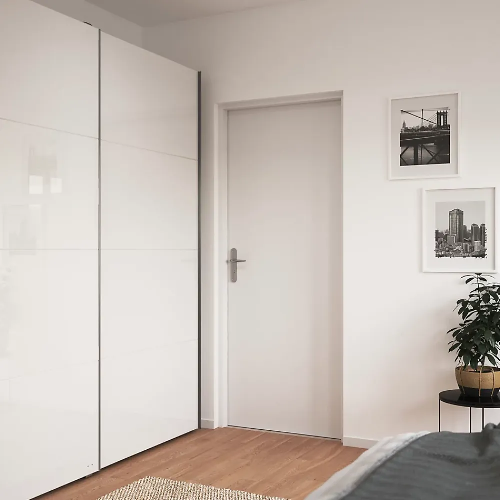 Bloc-porte Alpille blanc H.204 x l.73 cm, réversible- Bloc Porte