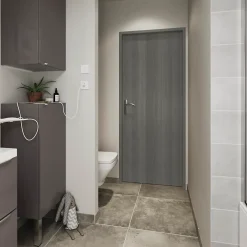 Bloc Porte<Bloc-porte Alpille effet bois gris H.204 x l.73 cm, réversible