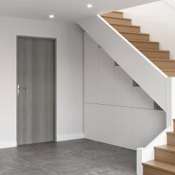 Bloc Porte<Bloc-porte Alpille effet bois gris H.204 x l.73 cm, réversible