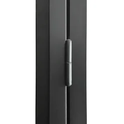 Bloc-porte atelier 3 carreaux vitrés transparent, poussant droit, coloris noir mat H.213 x l.83cm- Bloc Porte