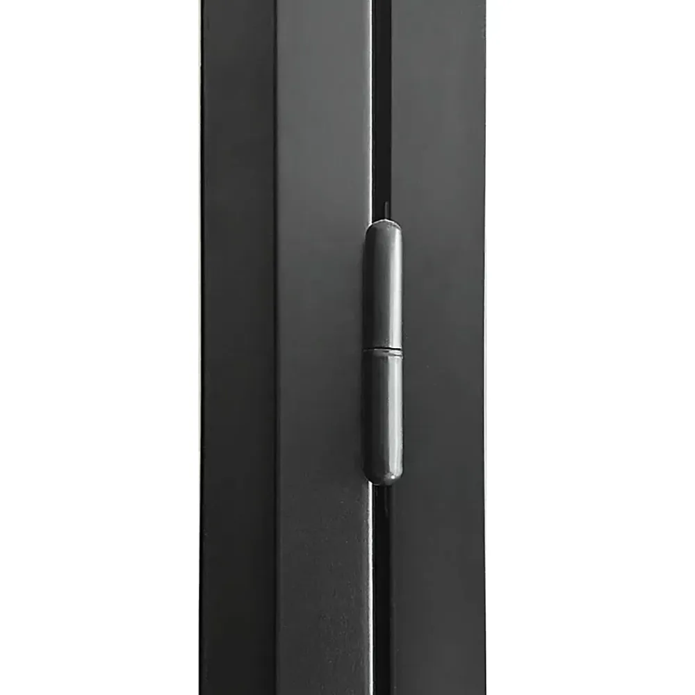 Bloc-porte atelier 3 carreaux vitrés transparent, poussant droit, coloris noir mat H.213 x l.83cm- Bloc Porte