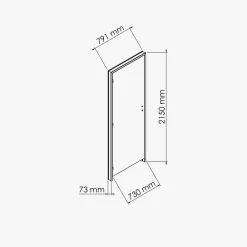 Coulicool Bloc Porte<Bloc-Porte Blanc Laqué Plane H. 204 x l. 73 cm - Poussant Gauche