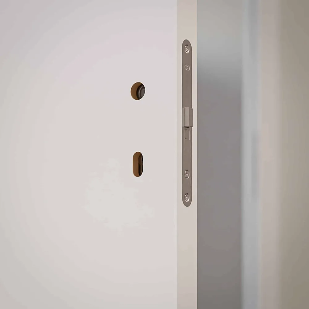 Coulicool Bloc Porte<Bloc-Porte Blanc Laqué Plane H. 204 x l. 73 cm - Poussant Droit