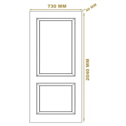 Bloc-porte Camargue 2 panneaux blanc H.204 x l.73 cm, poussant droit- Bloc Porte