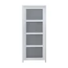 Bloc Porte<Bloc-porte Connemara 4 carreaux blanc H.204 x l.73 cm, poussant droit