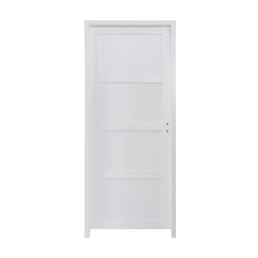 Bloc-porte Connemara 4 panneaux blanc H.204 x l.73 cm, poussant gauche- Bloc Porte