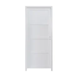 Bloc-porte Connemara 4 panneaux blanc H.204 x l.83 cm, poussant gauche- Bloc Porte