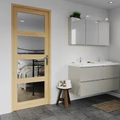 Bloc Porte<Bloc-porte Connemara pin vitré H.204 x l.73 cm, poussant gauche