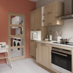 GoodHome Bloc-porte Connemara vitré H.204 x l.73 cm, poussant gauche- Bloc Porte