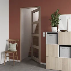 GoodHome Bloc-porte Connemara vitré H.204 x l.73 cm, poussant gauche- Bloc Porte