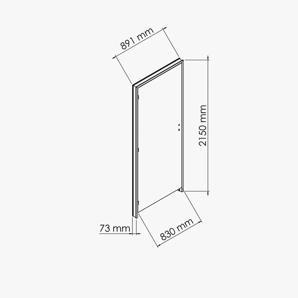 Coulicool Bloc Porte<Bloc-Porte Costa Rica H. 204 x l. 83 cm - Poussant Droit