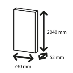 Bloc-porte Exmoor gris H.204 x l.73 cm, poussant droit- Bloc Porte