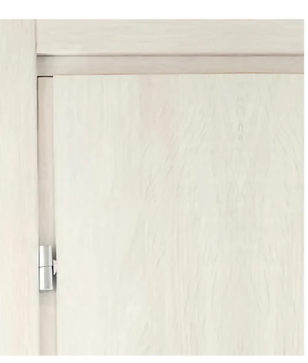 Porta la casa Bloc-porte fin de chantier coloris Latte, H.204 l.73cm, réversible + Poignée Goccia chrome Offerte- Bloc Porte