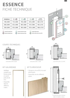 Porta la casa Bloc-porte fin de chantier Chêne Naturel, H.204 l.83cm, réversible + poignée offerte- Bloc Porte