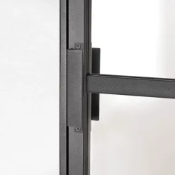Bloc Porte<Bloc-porte Loft 4 carreaux vitrés transparents, poussant droit, coloris noir mat H.213 x l.83cm
