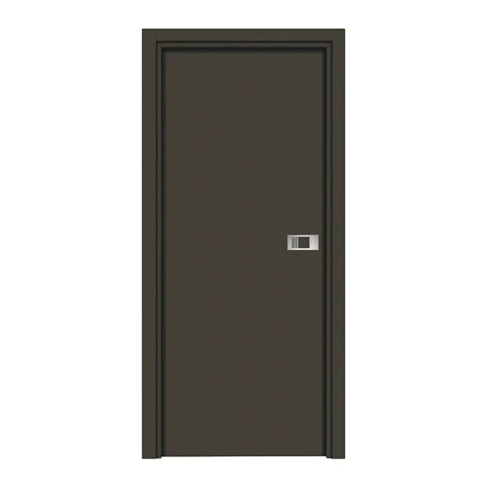 Reivilo Bloc Porte<Bloc-porte Miro avec poignée Exclusive grise, H.204 x l.63 cm, aspect cuir basalte