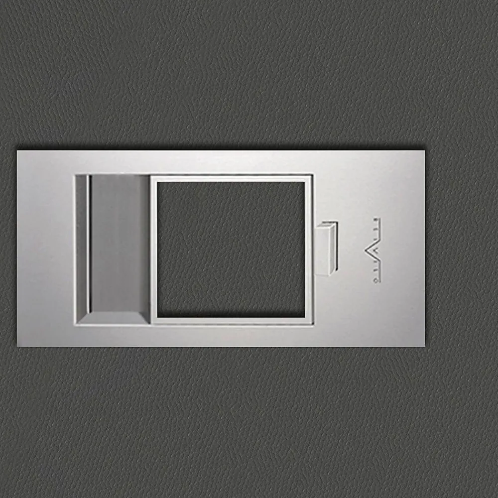 Reivilo Bloc Porte<Bloc-porte Miro avec poignée Exclusive grise, H.204 x l.63 cm, aspect cuir basalte