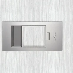 Reivilo Bloc Porte<Bloc-porte Miro avec poignée Exclusive grise, H.204 x l.93 cm, aspect chêne blanc
