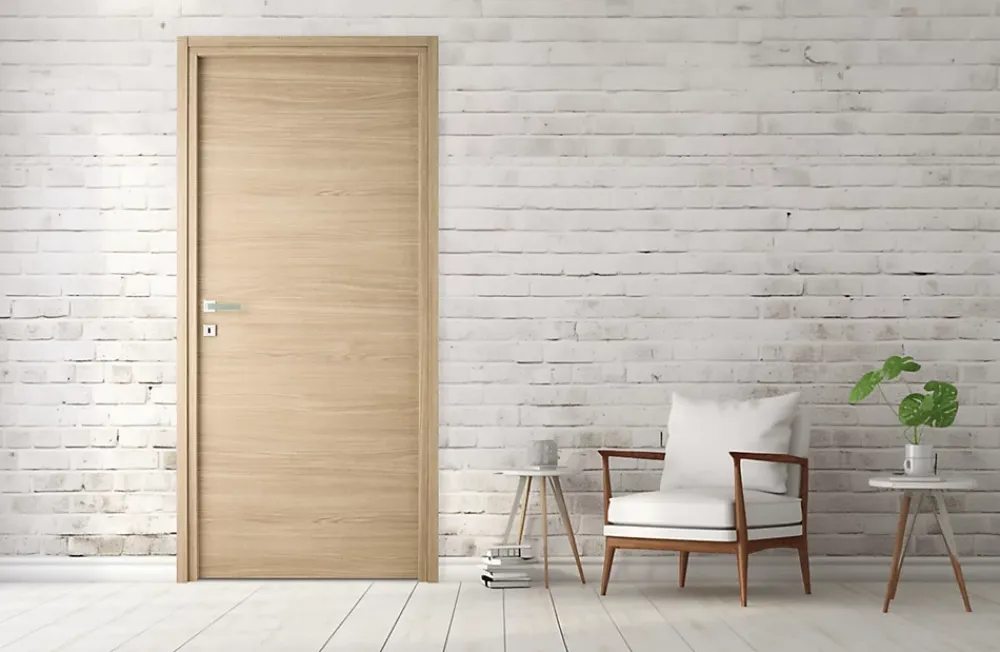 Bloc Porte<Bloc-porte Niméa chêne clair, H.204 x l.83 cm, poussant réversible