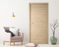 Bloc-porte Niméa chêne clair, H.204 x l.73 cm, poussant réversible- Bloc Porte