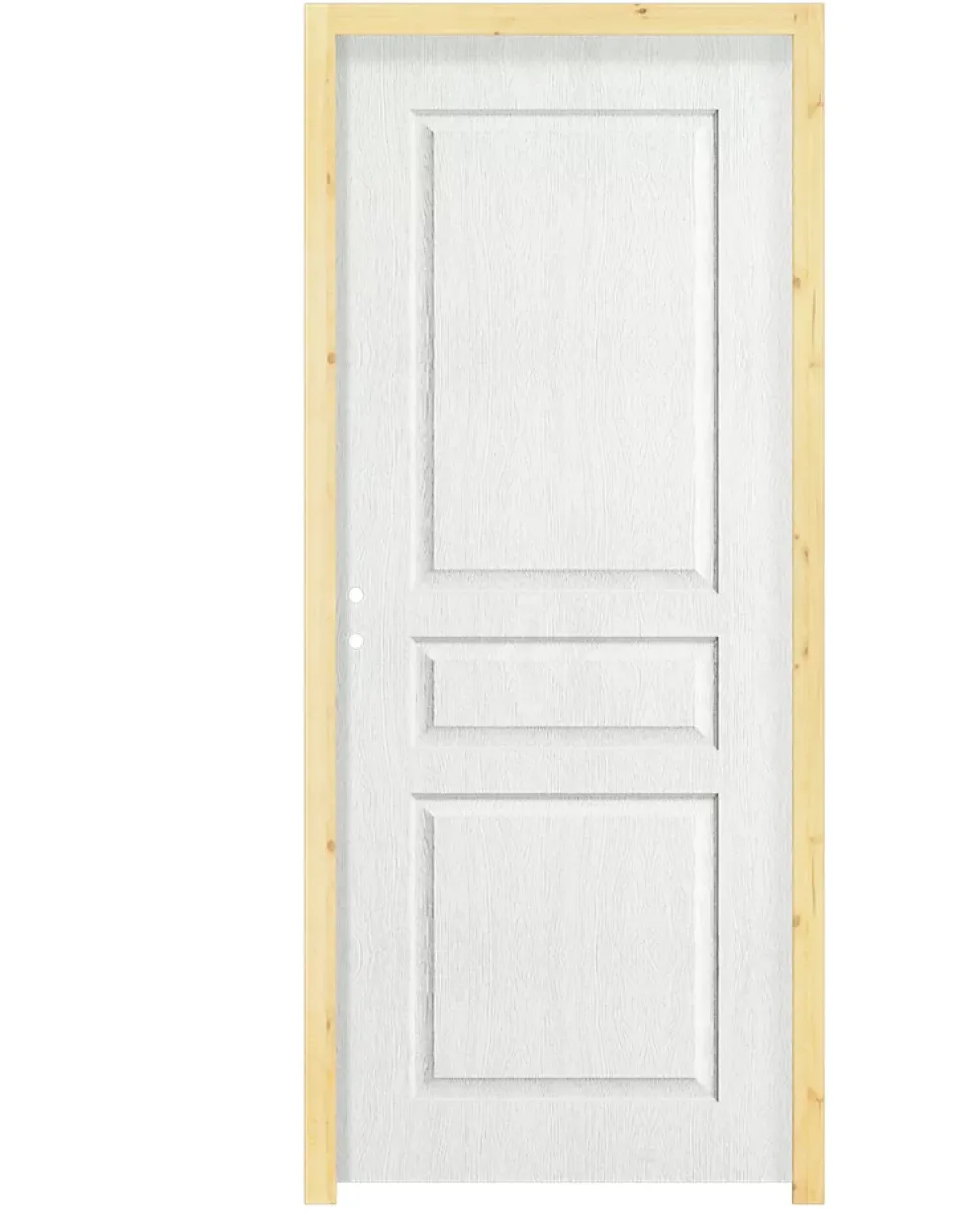 Bloc Porte<Bloc-porte Ordesa postformé 3 panneaux blanc H.218 x l.83 cm, poussant droit