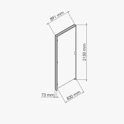 Coulicool Bloc Porte<Bloc-Porte Oslo H. 204 x l. 83 cm - Poussant Gauche