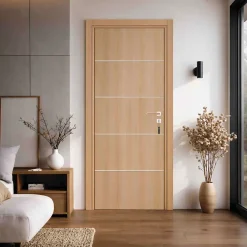 Reivilo Bloc-porte pose fin de chantier Premium Seymour, H.204 x l.93 cm, aspect chêne naturel, réversible- Bloc Porte
