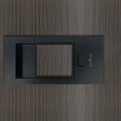 Reivilo Bloc Porte<Bloc-porte pose fin de chantier Premium Miro avec poignée Exclusive noire, H.204 x l.93 cm, aspect chêne cendré, réversible