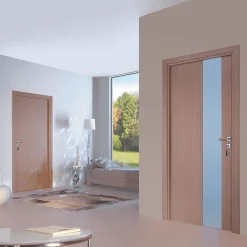 Reivilo Bloc-porte pose fin de chantier Premium Enzo, H.204 x l.73 cm, aspect chêne gris, réversible- Bloc Porte