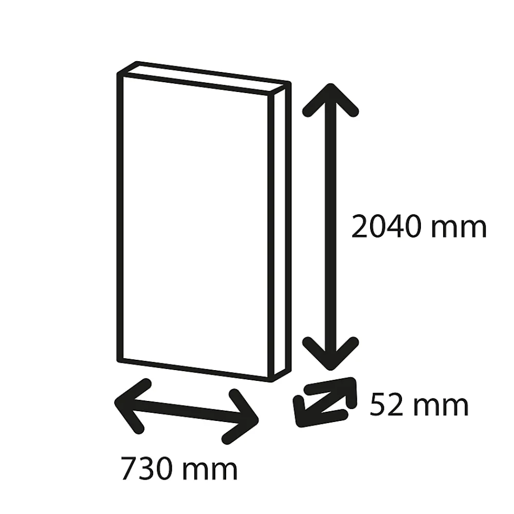 Bloc-porte Triaconta gris clair H.204 x l.73 cm, poussant droit- Bloc Porte