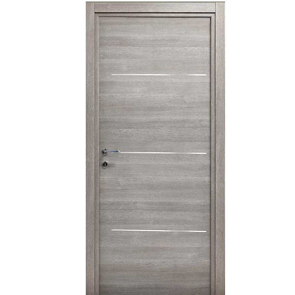 Bloc Porte<Bloc-porte Triaconta gris clair H.204 x l.83 cm, poussant droit