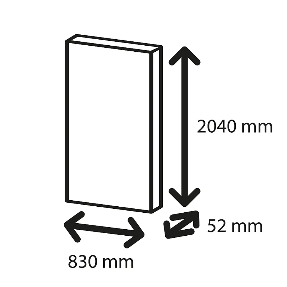 Bloc Porte<Bloc-porte Triaconta gris clair H.204 x l.83 cm, poussant droit