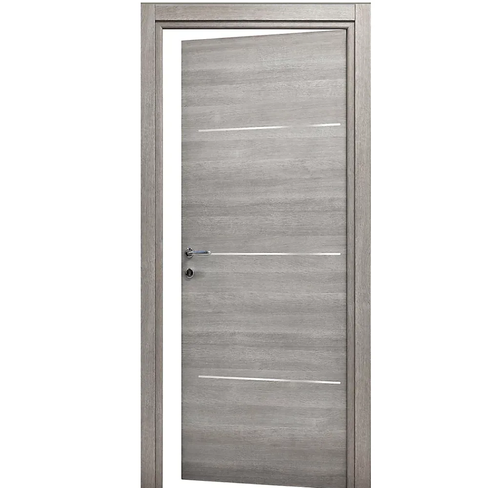 Bloc Porte<Bloc-porte Triaconta gris clair H.204 x l.83 cm, poussant droit