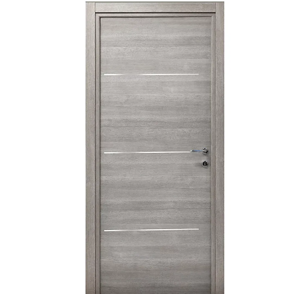 Bloc Porte<Bloc-porte Triaconta gris clair H.204 x l.73 cm, poussant gauche