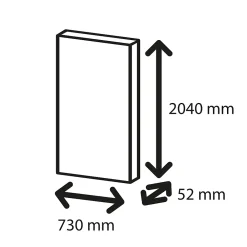 Bloc Porte<Bloc-porte Triaconta gris clair H.204 x l.73 cm, poussant gauche