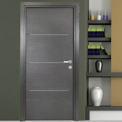 Bloc-porte Triaconta gris H.204 x l.83 cm, poussant gauche- Bloc Porte