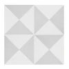 Pegane Boite de 24 Carreaux de ciment véritable 0,96m2 / Carreaux de ciment artisanaux pour sol et mur coloris gris/blanc- Mosaïque Pour Douche