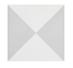 Pegane Boite de 24 Carreaux de ciment véritable 0,96m2 / Carreaux de ciment artisanaux pour sol et mur coloris gris/blanc- Mosaïque Pour Douche