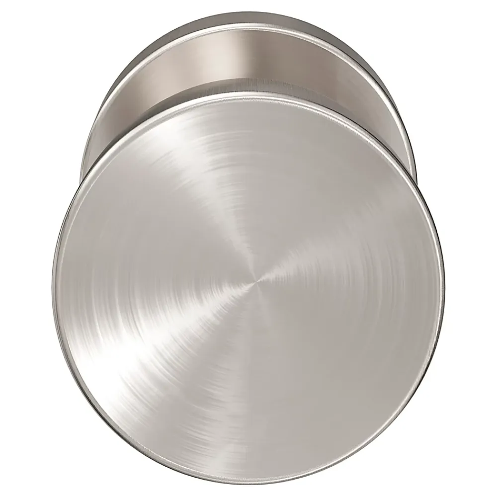 GoodHome Poignée De Porte<Bouton de porte double champignon gris Ø. 48mm x l.48 x H. 44mm