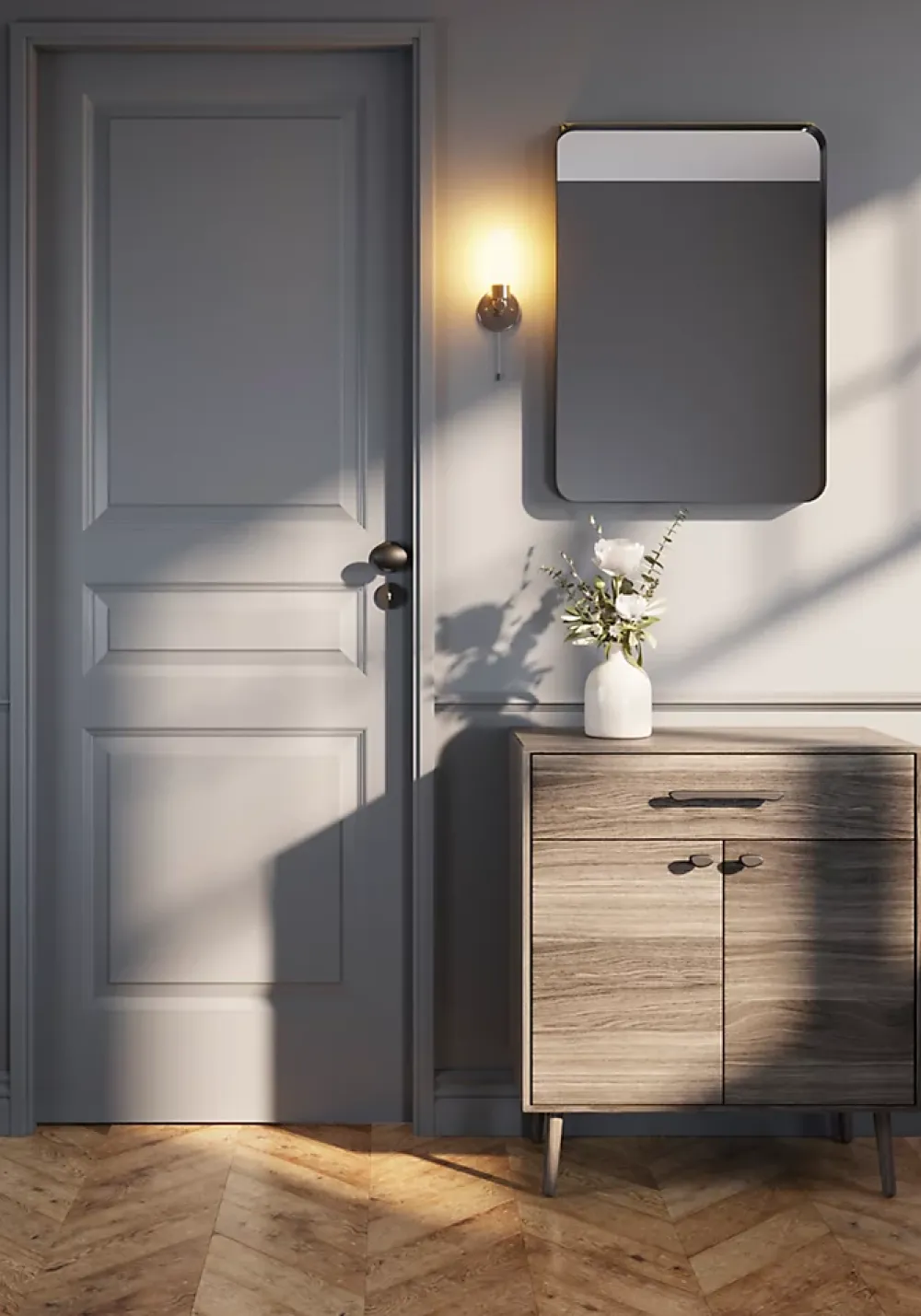 GoodHome Bouton de porte double ovale noir Ø. 65mm x l.45 x H. 66mm- Poignée De Porte