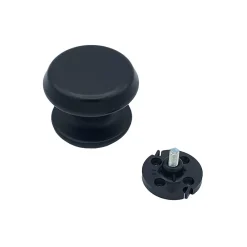 Hardwarexchange Bouton tirant de porte fixe D80 mm en aluminium Noir - breveté- Poignée De Porte
