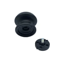 Hardwarexchange Bouton tirant de porte fixe D80 mm en aluminium Noir - breveté- Poignée De Porte