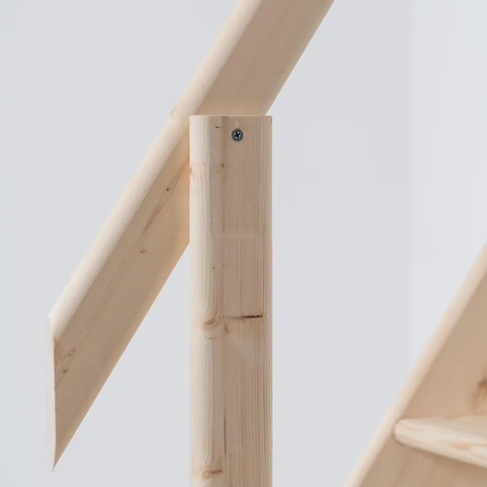BPS Access Solutions BPS Deluxe Escalier gain de place extra large Robuste Conception compacte 250 kg Load Rambarde Hauteur sous plafond jusqu'à 2,83 m- Escalier Gain De Place