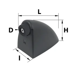 Afbat - Tb Industrie Sas Accesoire Pour Volet<Butée de fin de course pour portail Afbat noir L.140 x l.70 H.92mm