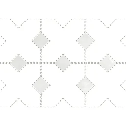 Aelle Carrelage Cabochon sol / mur blanc brillant 3,4x3,4 cm Taco KASBAH WHITE- Carrelage Sol Uni