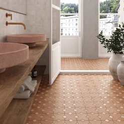 Aelle Carrelage Carrelage Sol Uni<Cabochon sol / mur brillant 3,4x3,4 cm Taco KASBAH ORCHARD PINK