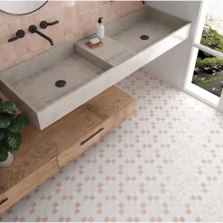 Aelle Carrelage Carrelage Sol Uni<Cabochon sol / mur brillant 3,4x3,4 cm Taco KASBAH ORCHARD PINK