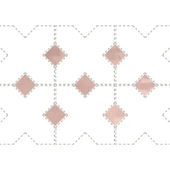 Aelle Carrelage Carrelage Sol Uni<Cabochon sol / mur brillant 3,4x3,4 cm Taco KASBAH ORCHARD PINK